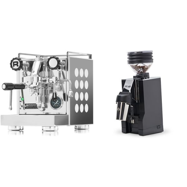 Rocket Espresso Appartamento, white + Eureka Mignon Zero 65 All Purpose, CR black