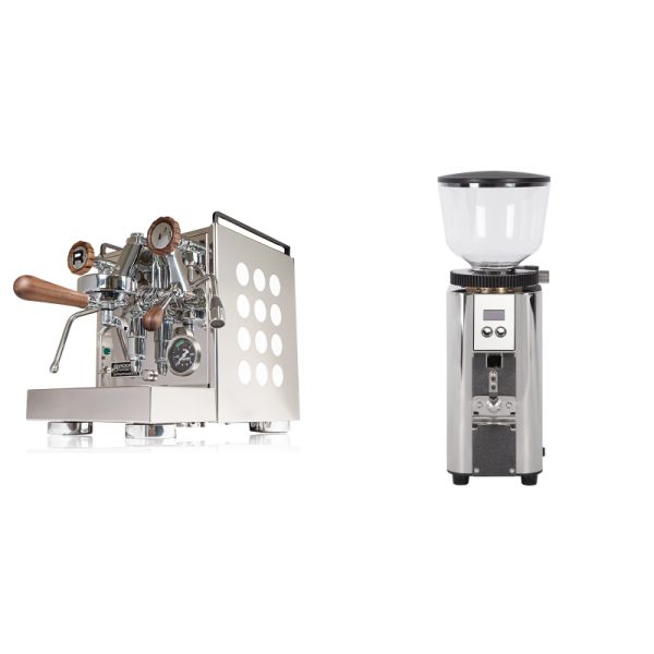 Rocket Espresso Appartamento, white, walnut + ECM C-Automatik 54
