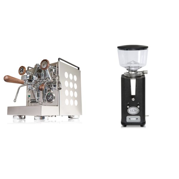 Rocket Espresso Appartamento, white, walnut + ECM S-Automatik 64, anthracite