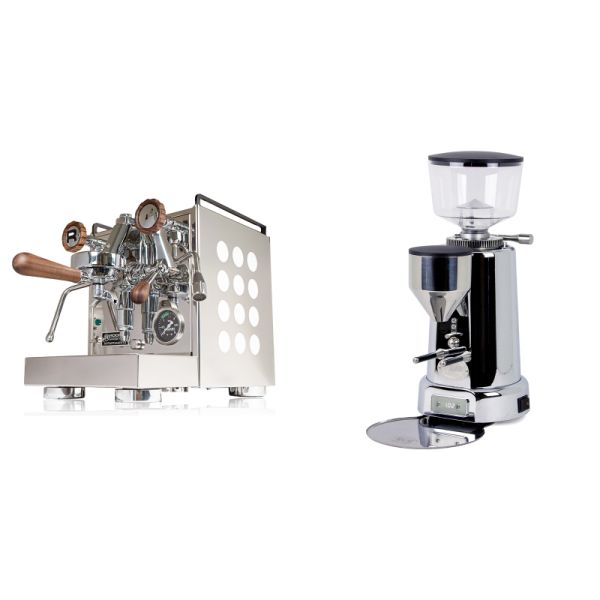 Rocket Espresso Appartamento, white, walnut + ECM V-Titan 64