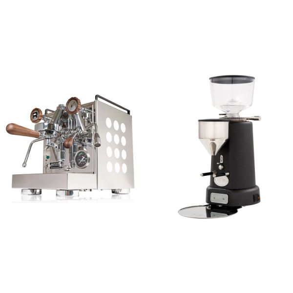 Rocket Espresso Appartamento, white, walnut + ECM V-Titan 64, anthracite