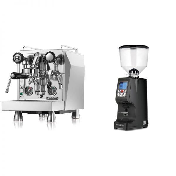Rocket Espresso Giotto Cronometro R + Eureka Atom Specialty 65, black