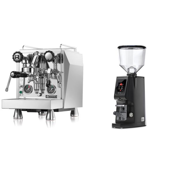 Rocket Espresso Giotto Cronometro R + Eureka Atom W 75, black