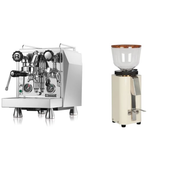 Rocket Espresso Giotto Cronometro R + ECM C-Manuale 54, cream, olive