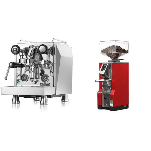 Rocket Espresso Giotto Cronometro R + Eureka Mignon Libra, CR ferrari red