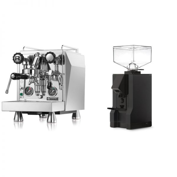 Rocket Espresso Giotto Cronometro R + Eureka Mignon Manuale, BL black