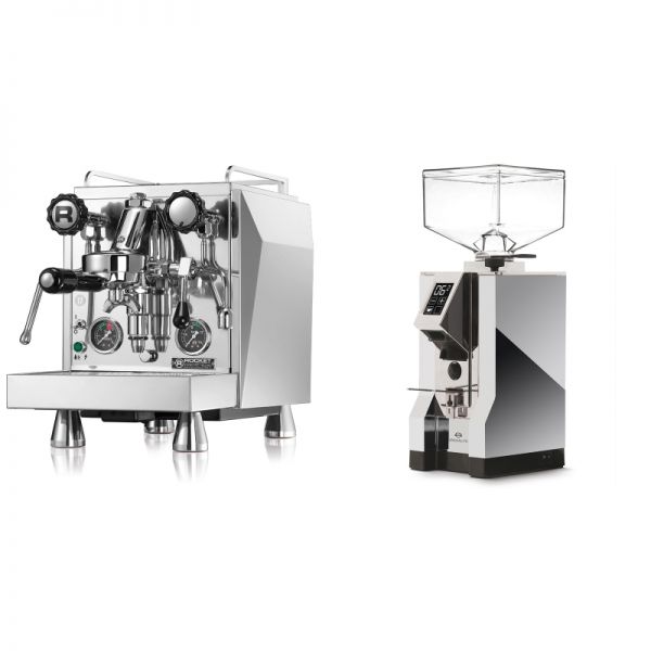 Rocket Espresso Giotto Cronometro R + Eureka Mignon Specialita, CR chrome