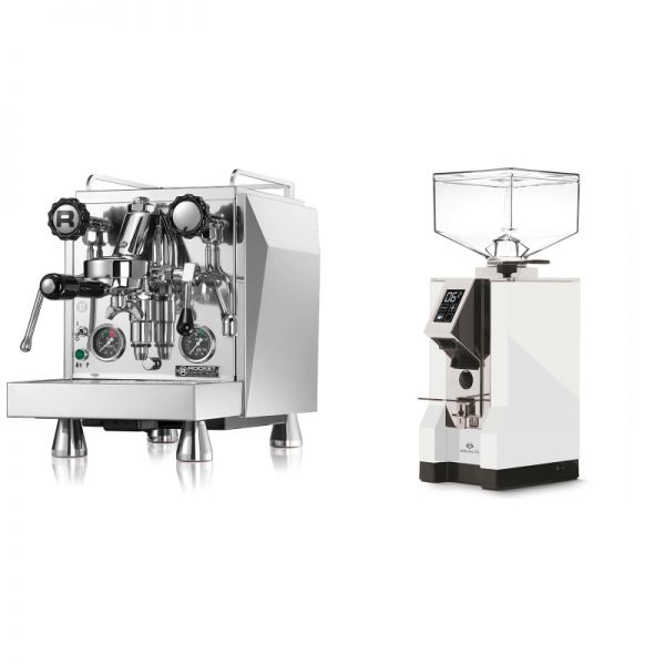 Rocket Espresso Giotto Cronometro R + Eureka Mignon Specialita, CR white