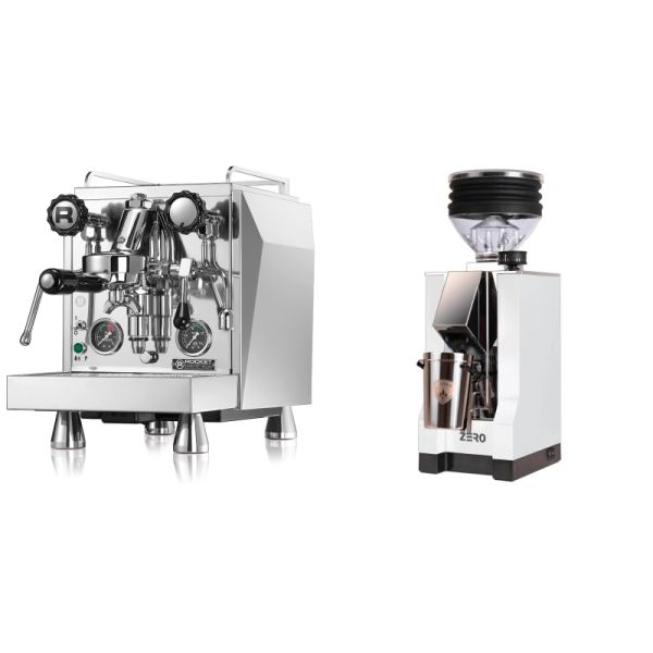 Rocket Espresso Giotto Cronometro R + Eureka Mignon Zero, CR white