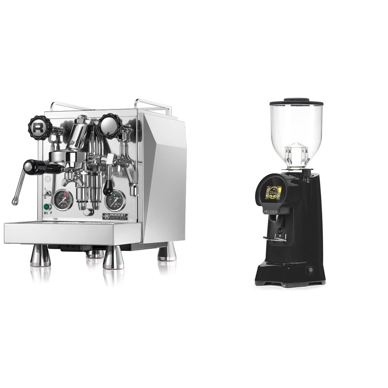 Rocket Espresso Giotto Cronometro R + Eureka Helios 75, black