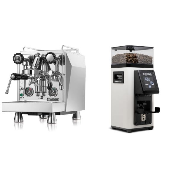 Rocket Espresso Giotto Cronometro R + Rancilio STILE, white