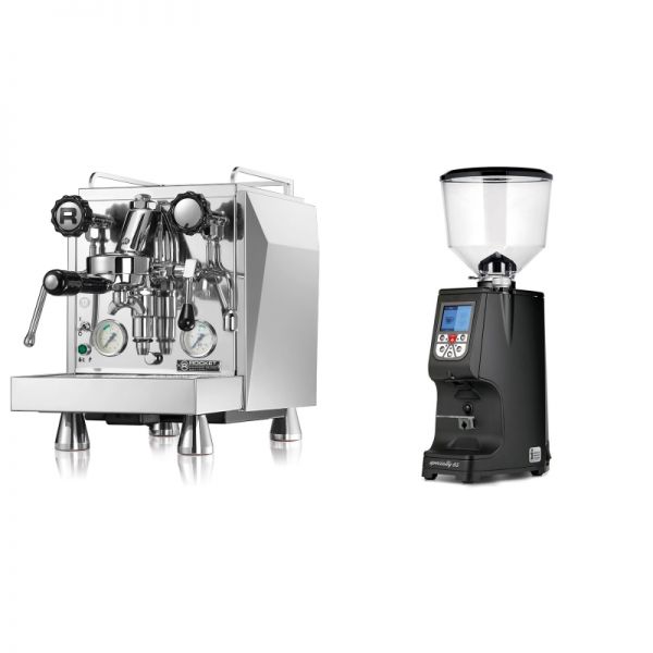 Rocket Espresso Giotto Cronometro V + Eureka Atom Specialty 65, black