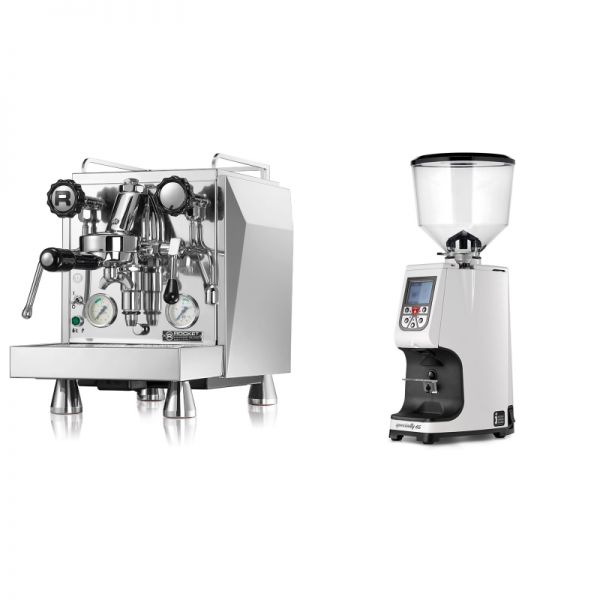 Rocket Espresso Giotto Cronometro V + Eureka Atom Specialty 65, white