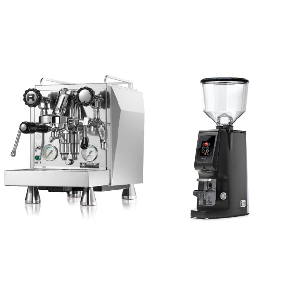 Rocket Espresso Giotto Cronometro V + Eureka Atom W 65, black