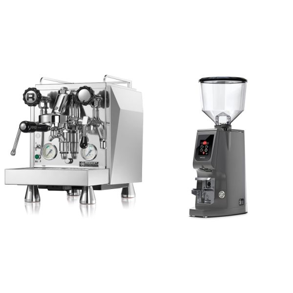 Rocket Espresso Giotto Cronometro V + Eureka Atom W 65, grey