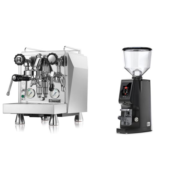 Rocket Espresso Giotto Cronometro V + Eureka Atom W 75, black