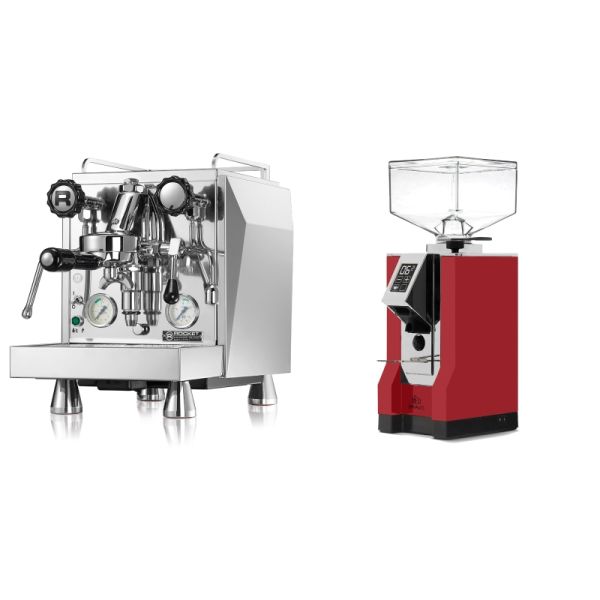 Rocket Espresso Giotto Cronometro V + Eureka Mignon Bravo, CR ferrari red