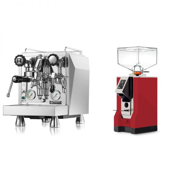Rocket Espresso Giotto Cronometro V + Eureka Mignon Perfetto, CR ferrari red