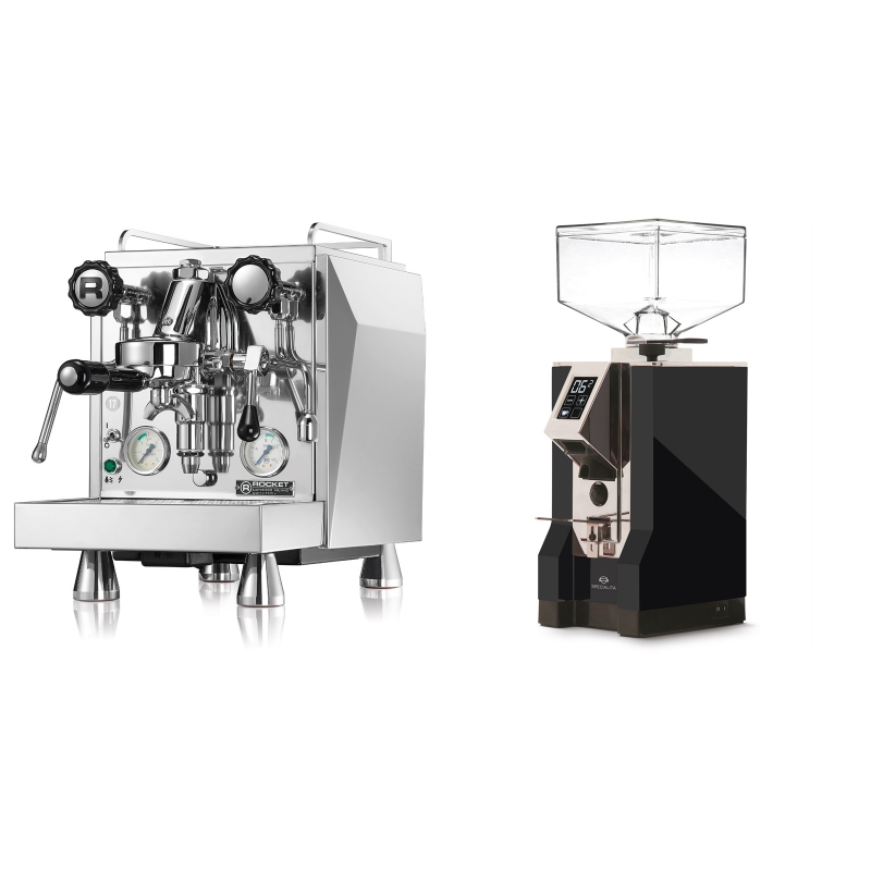 Rocket Espresso Giotto Cronometro V + Eureka Mignon Specialita, CR black