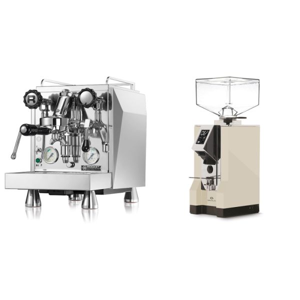 Rocket Espresso Giotto Cronometro V + Eureka Mignon Specialita, CR cream
