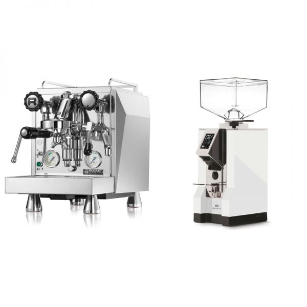 Rocket Espresso Giotto Cronometro V + Eureka Mignon Specialita, CR white