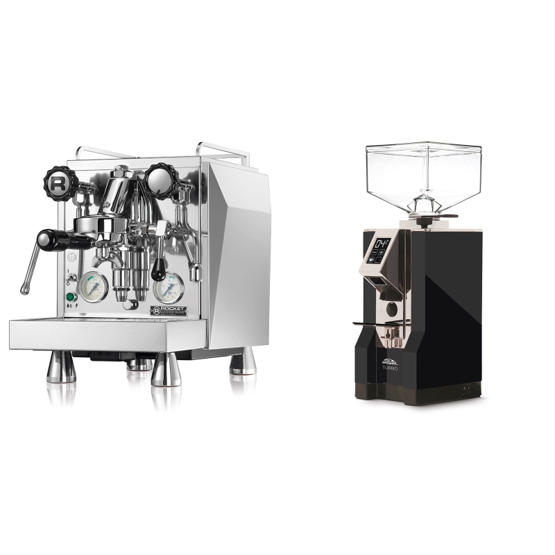 Rocket Espresso Giotto Cronometro V + Eureka Mignon Turbo, CR black