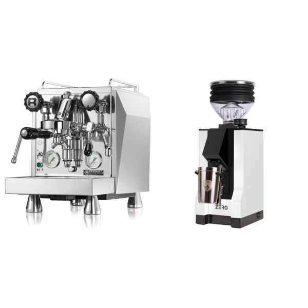 Rocket Espresso Giotto Cronometro V + Eureka Mignon Zero, BL white