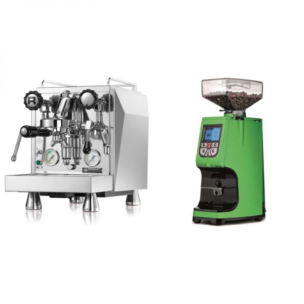 Rocket Espresso Giotto Cronometro V + Eureka Atom 60, kawasaki green