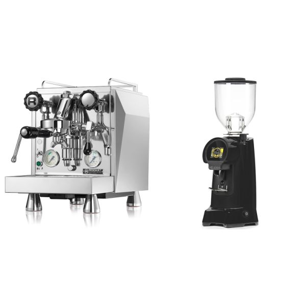 Rocket Espresso Giotto Cronometro V + Eureka Helios 65, black