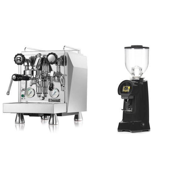 Rocket Espresso Giotto Cronometro V + Eureka Helios 75, black