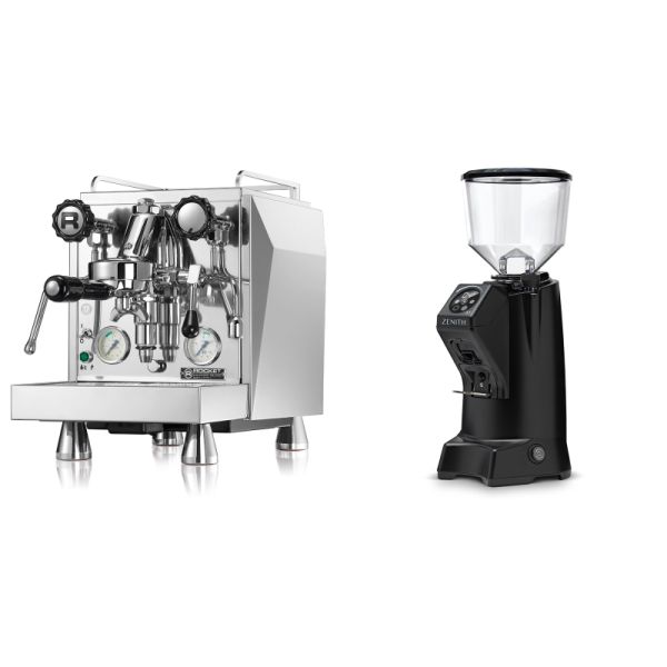 Rocket Espresso Giotto Cronometro V + Eureka Zenith 65 Touch, black