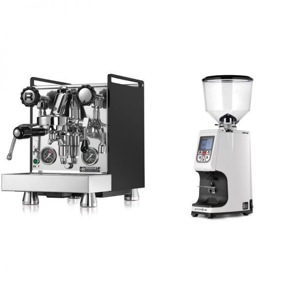 Rocket Espresso Mozzafiato Cronometro R, čierna + Eureka Atom Specialty 65, white