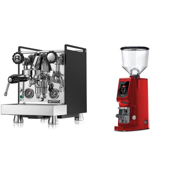 Rocket Espresso Mozzafiato Cronometro R, čierna + Eureka Atom W 65, ferrari red