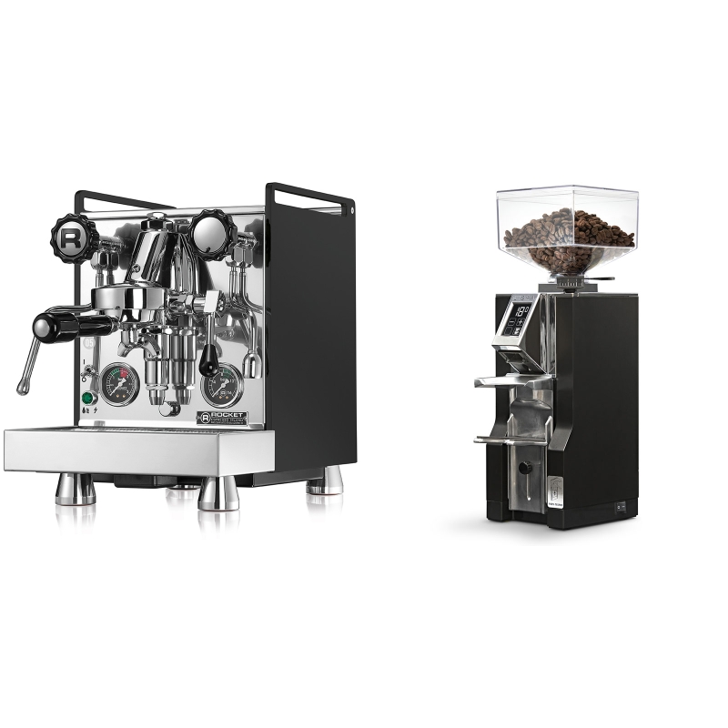 Rocket Espresso Mozzafiato Cronometro R, černá + Eureka Mignon Libra, CR black