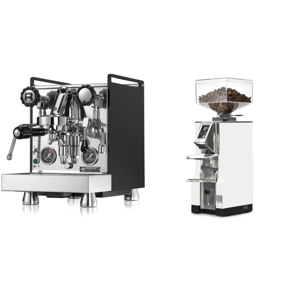 Rocket Espresso Mozzafiato Cronometro R, černá + Eureka Mignon Libra, CR white