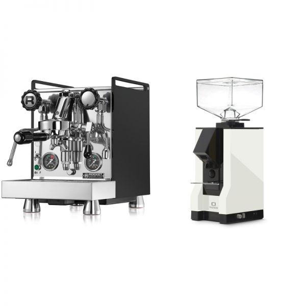 Rocket Espresso Mozzafiato Cronometro R, čierna + Eureka Mignon Silenzio, BL white