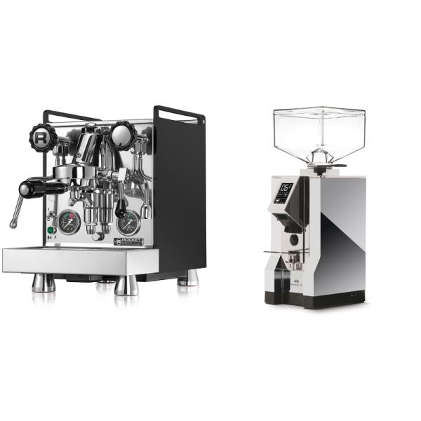 Rocket Espresso Mozzafiato Cronometro R, černá + Eureka Mignon Specialita, CR chrome