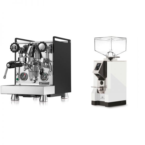 Rocket Espresso Mozzafiato Cronometro R, čierna + Eureka Mignon Specialita, CR white