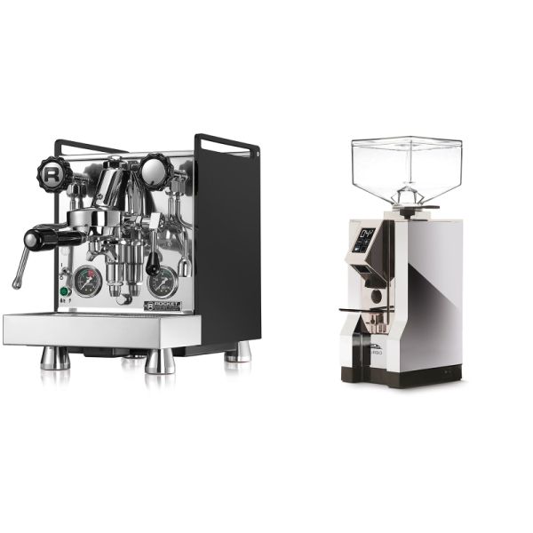 Rocket Espresso Mozzafiato Cronometro R, černá + Eureka Mignon Turbo, CR chrome