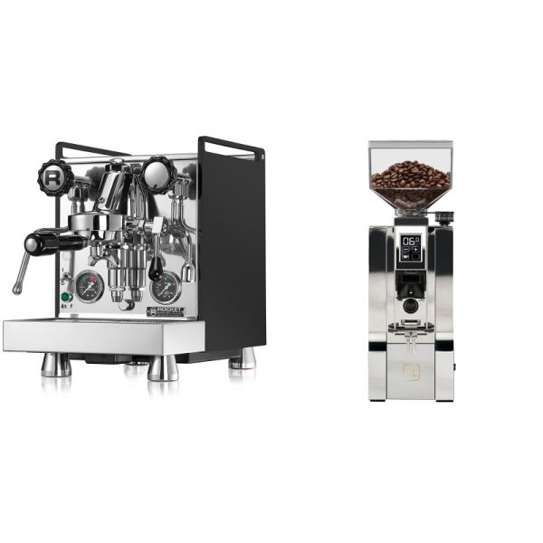 Rocket Espresso Mozzafiato Cronometro R, černá + Eureka Mignon XL, CR chrome