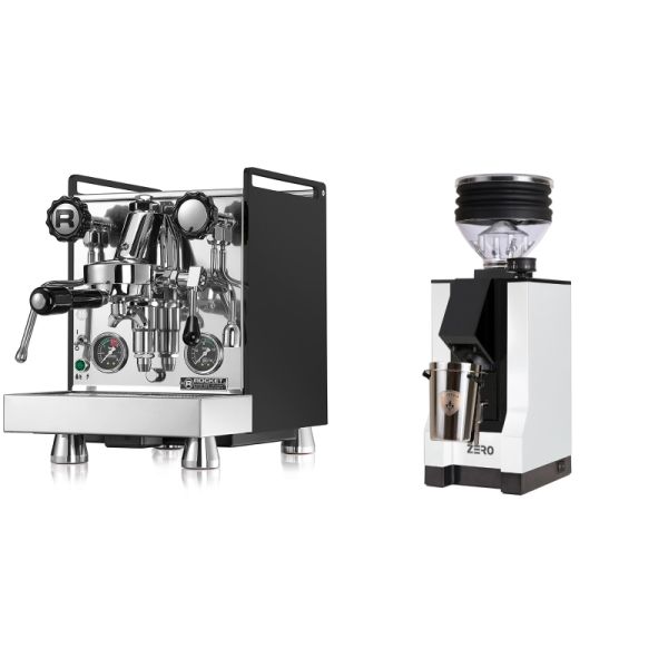 Rocket Espresso Mozzafiato Cronometro R, černá + Eureka Mignon Zero, BL white