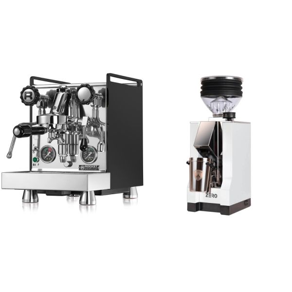 Rocket Espresso Mozzafiato Cronometro R, černá + Eureka Mignon Zero, CR white