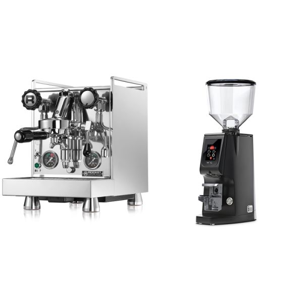 Rocket Espresso Mozzafiato Cronometro R + Eureka Atom W 75, black