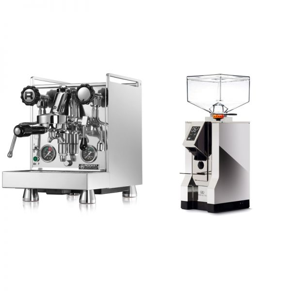 Rocket Espresso Mozzafiato Cronometro R + Eureka Mignon Perfetto, CR chrome