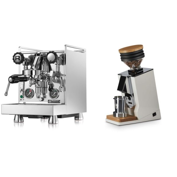 Rocket Espresso Mozzafiato Cronometro R + Eureka Mignon Single Dose, White & Oak