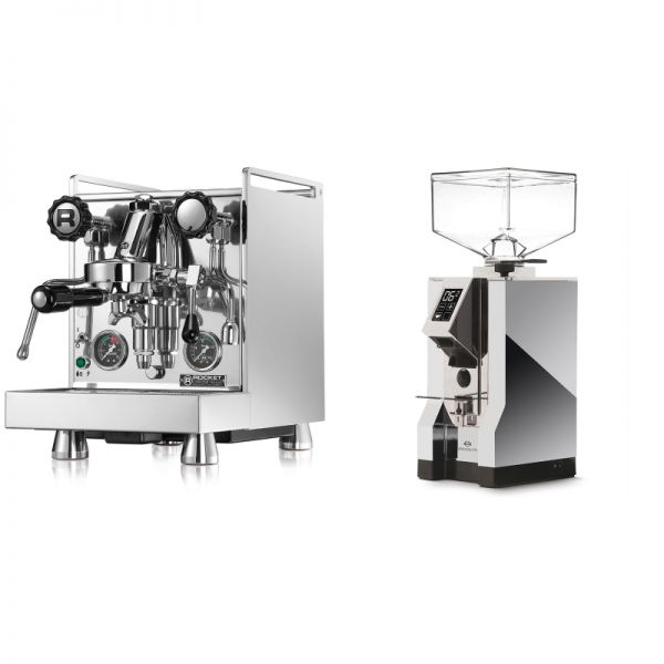 Rocket Espresso Mozzafiato Cronometro R + Eureka Mignon Specialita, CR chrome