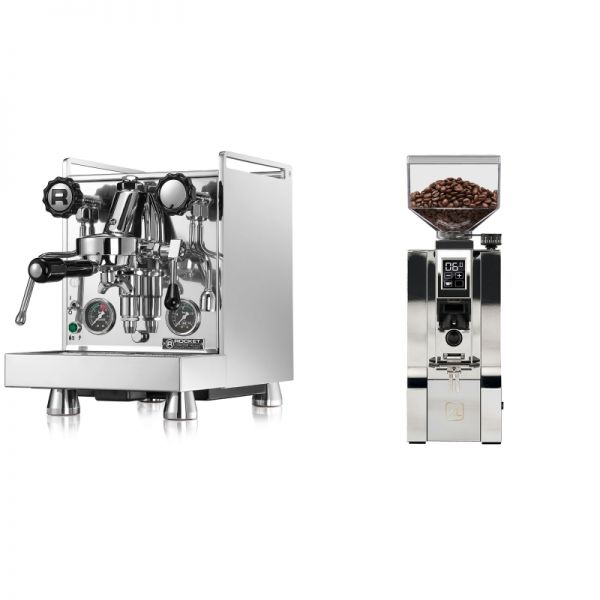 Rocket Espresso Mozzafiato Cronometro R + Eureka Mignon XL, CR chrome