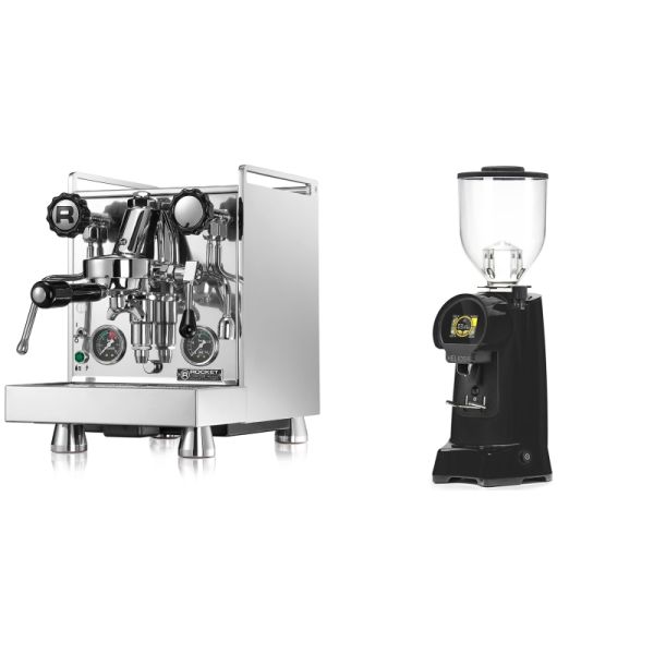 Rocket Espresso Mozzafiato Cronometro R + Eureka Helios 65, black