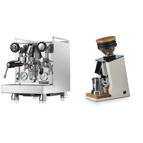 Rocket Espresso Mozzafiato Cronometro V + Eureka Mignon Single Dose, White & Oak