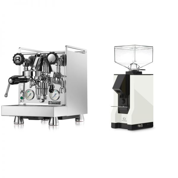 Rocket Espresso Mozzafiato Cronometro V + Eureka Mignon Silenzio, BL white